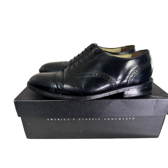 Bostonian Mens 10D Oxford Dress Shoe Black Jefferson Office Heritage Boxed Work - Picture 3 of 15